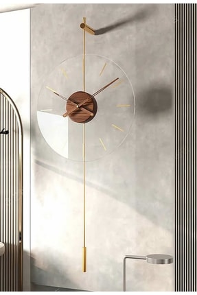 AGA KONSEPT Primera Glazing Gold Time 40 Ceviz Göbek, Modern Metal Ve Cam Tas...