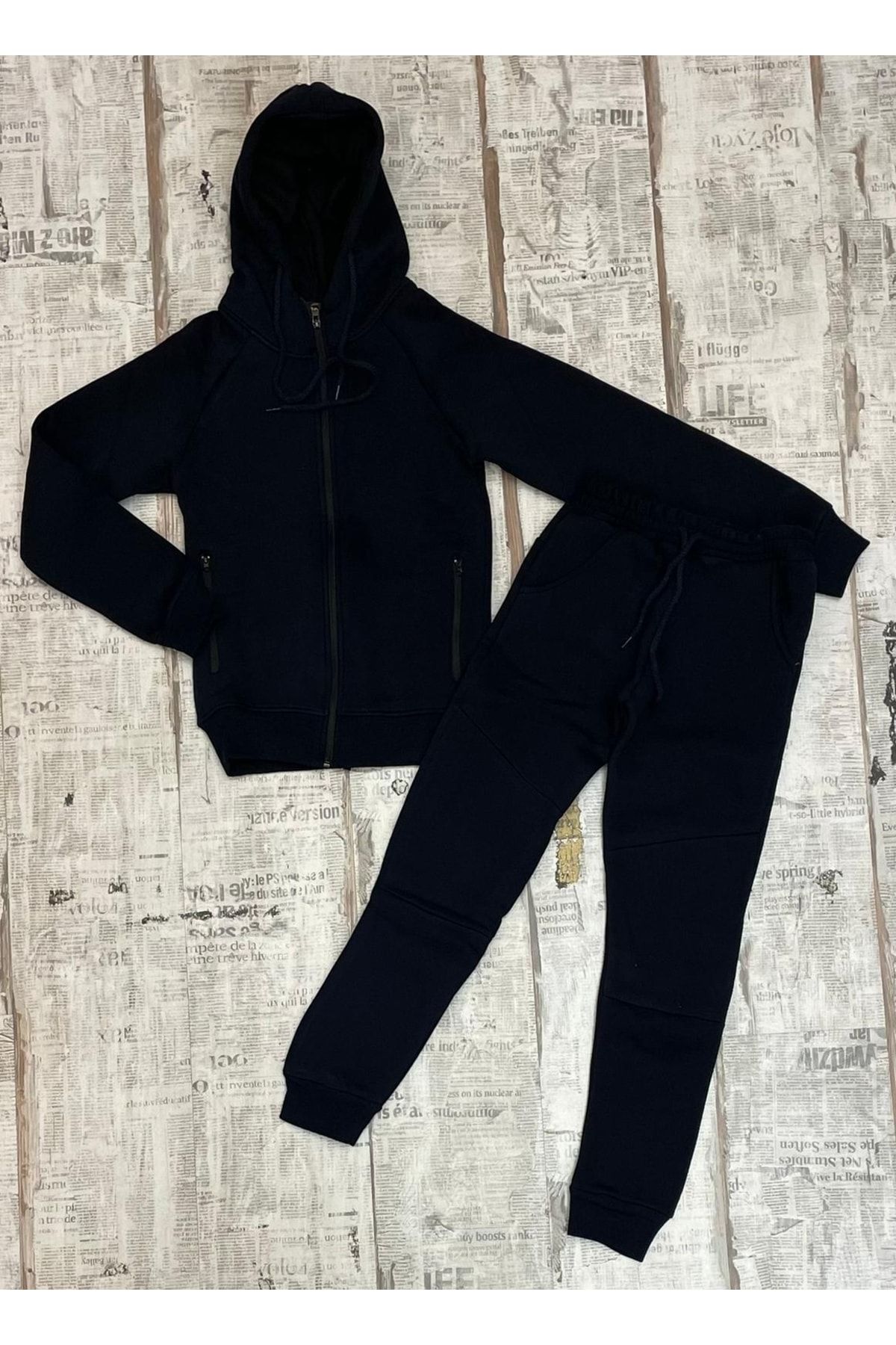 FATELLA Unisex Children s Zippered Top Leg Rubber Tracksuit Bottom