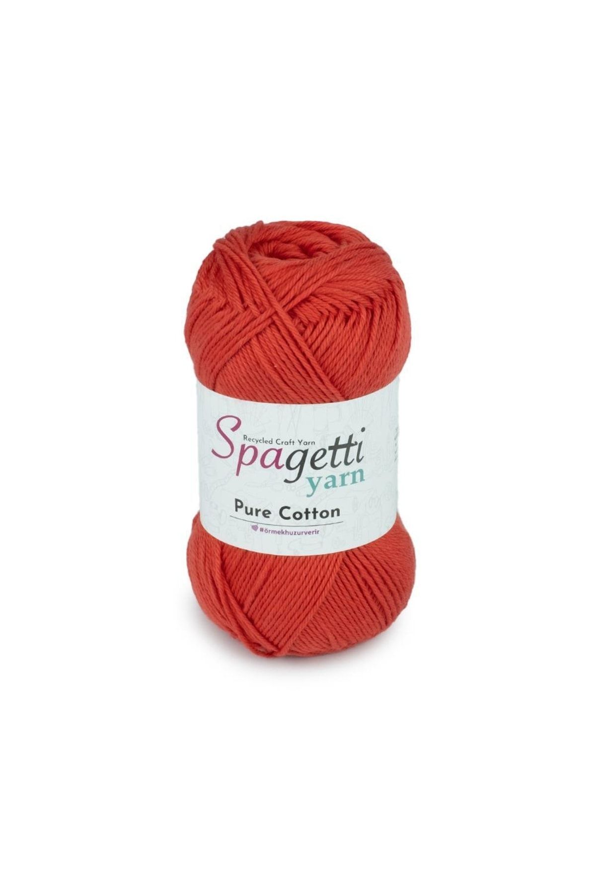 Spagettiyarn-Pure Cotton Dark Coral Hand Knitting Thread 1
