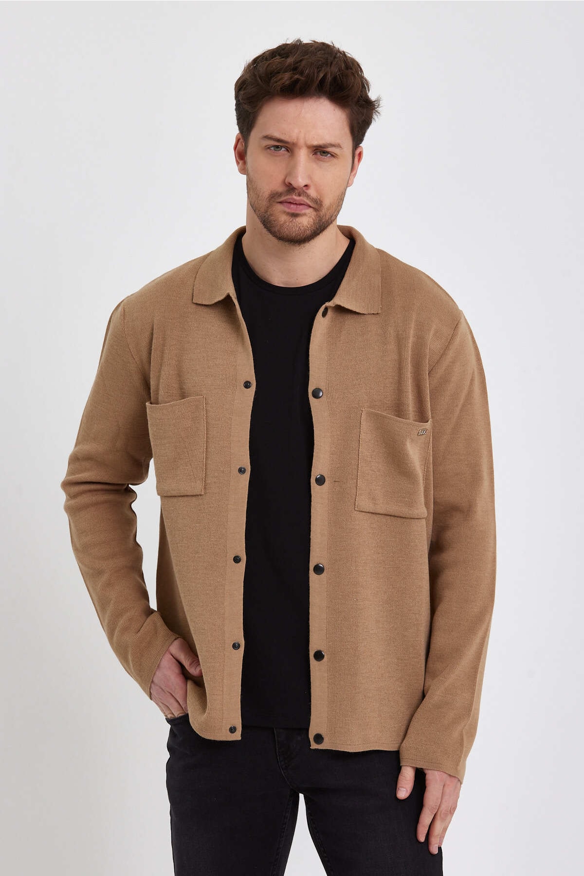 ژاکت مردانه قهوه ای ALEXANDERGARDI | E22-5700-CML اورجینال - تصویر 2