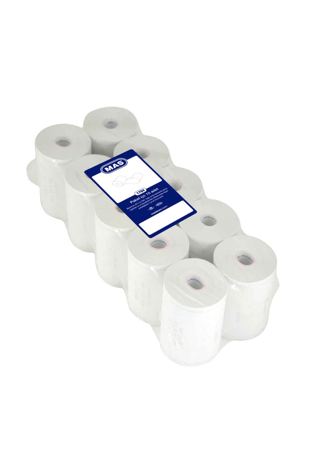 Mas Yazar Kasa Rulosu Termal 80mm X 40 Metre 1794 (10 Lu Paket)