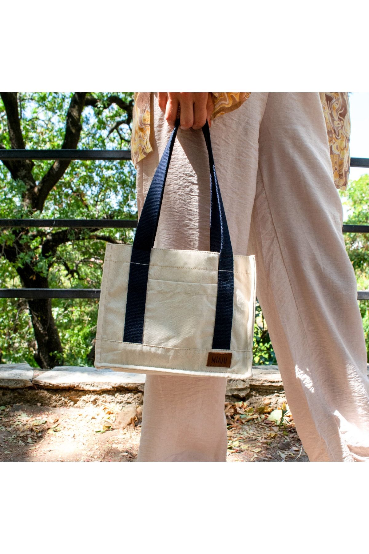 miawiki Canvas Mini Tote Bag High Quality Cotton Canvas Shoulder Bag Daily Mini Bag Gift Tote