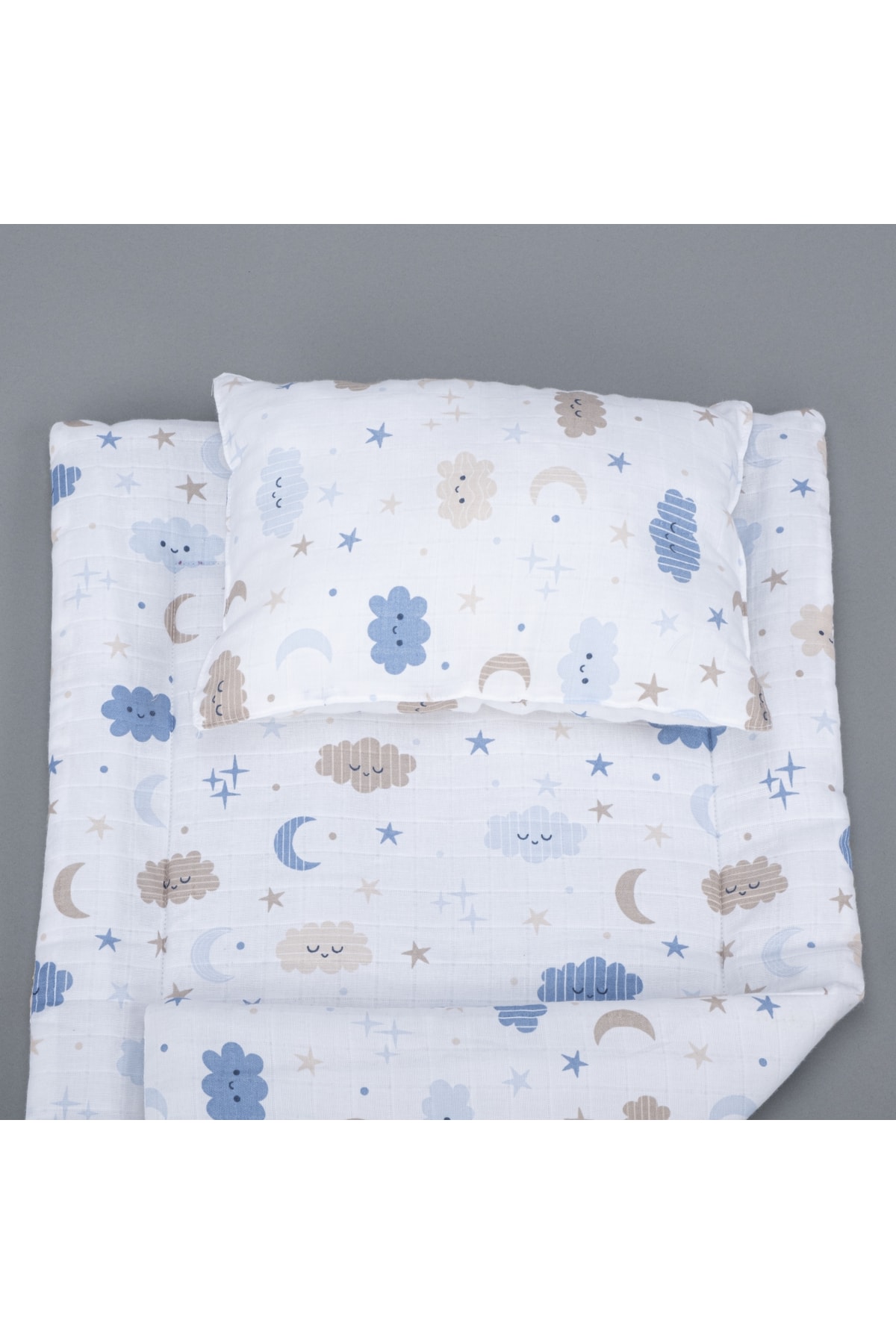 Yunikobaby Alt Açma Matı Ve Yastık - Mavi Bulut fotoğrafı 2 (önizleme)
