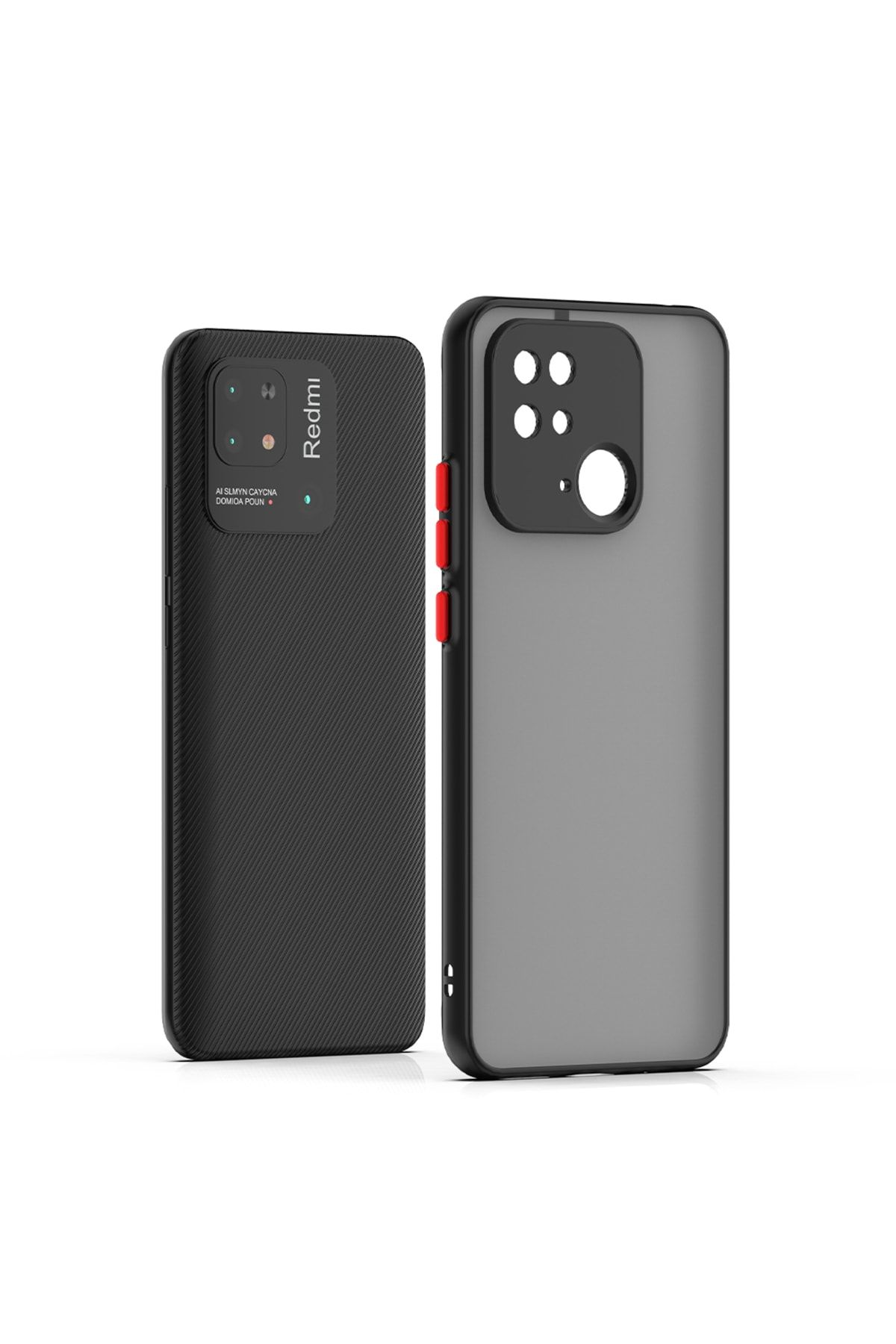 Fibaks-حافظة هاتف Xiaomi Poco C40 غير لامعة مضادة لبصمات الأصابع وغطاء من السيليكون الصلب مع مفاتيح ملونة 4