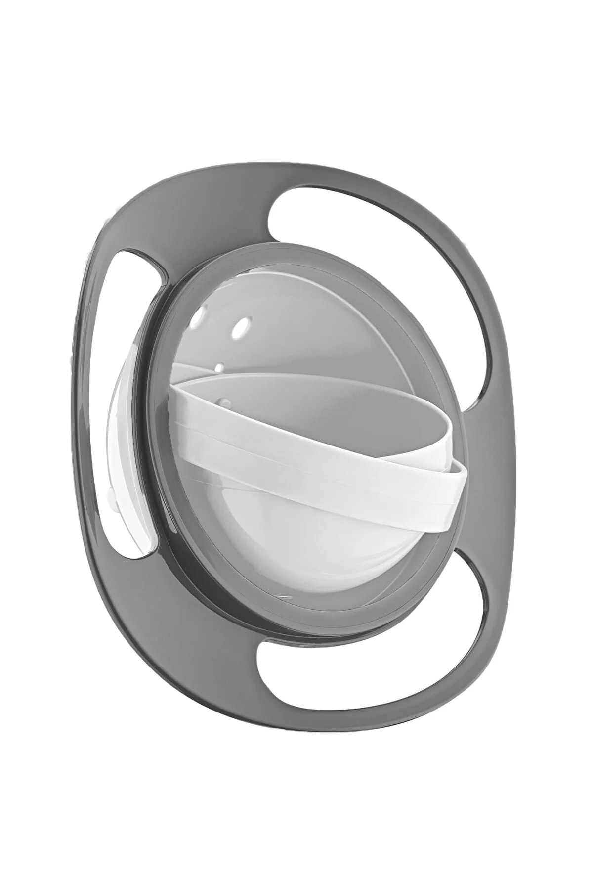 Babyjem Dökülmeyen Tabak & Çelik Çatal Kaşık Takımı Gri fotoğrafı 2 (önizleme)