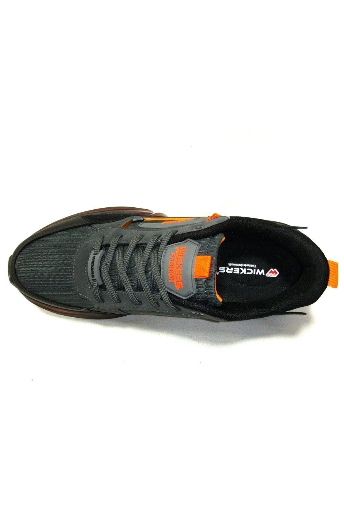 Wickers-Smoked Orange Lace-up Sneakers Sports Shoes 4