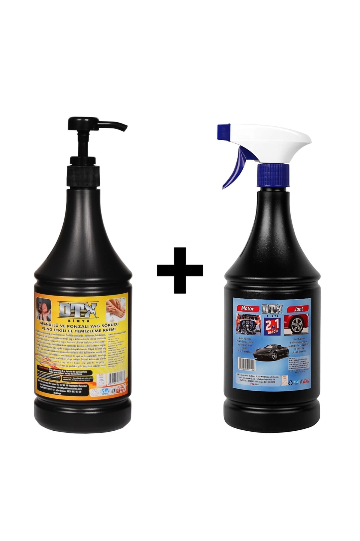 Ponza'lı (talaşlı) El Temizleme Kremi ( Sabunu) 1 Kg & Motor Jant Yıkama Sıvısı 1 Lt