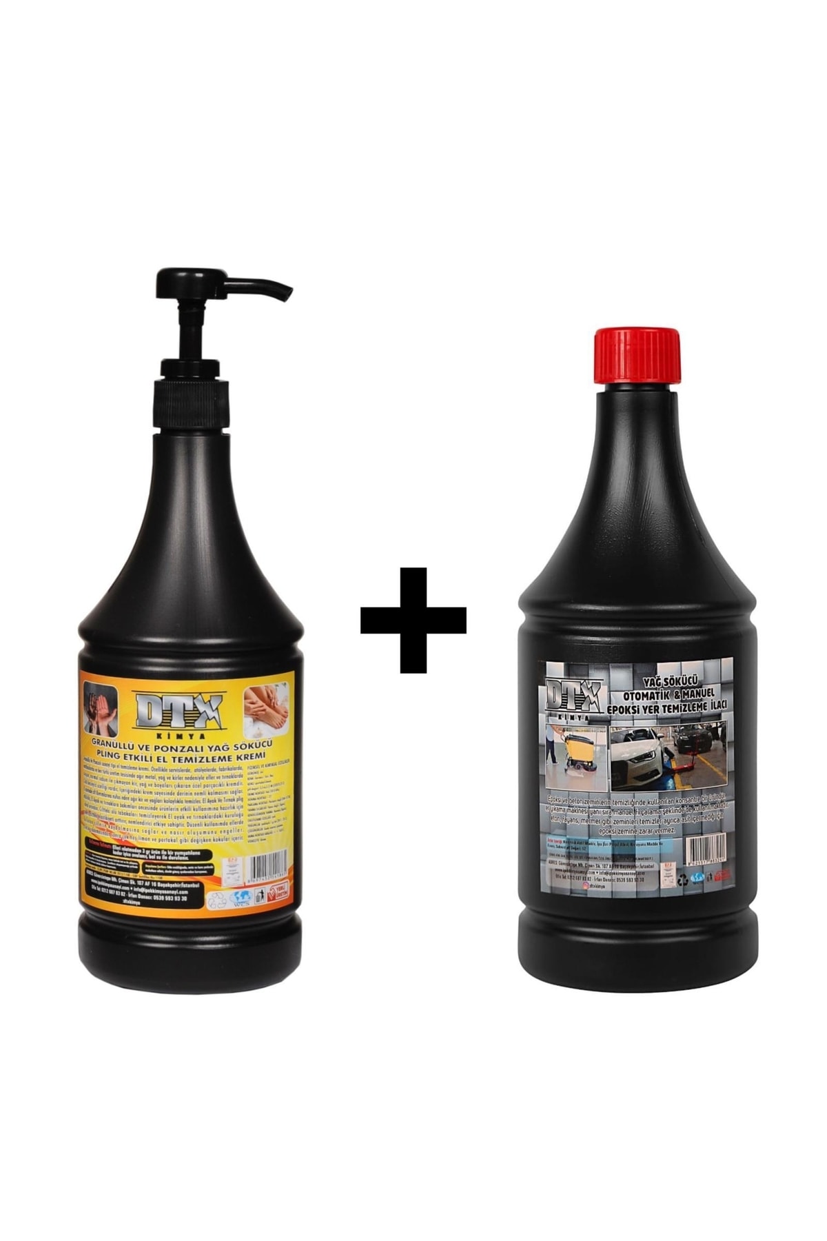 Granürlü El Temizleme Kremi ( Sabunu ) 1 Kg & Epoxi Yer Temizleme Sıvısı 1 Lt