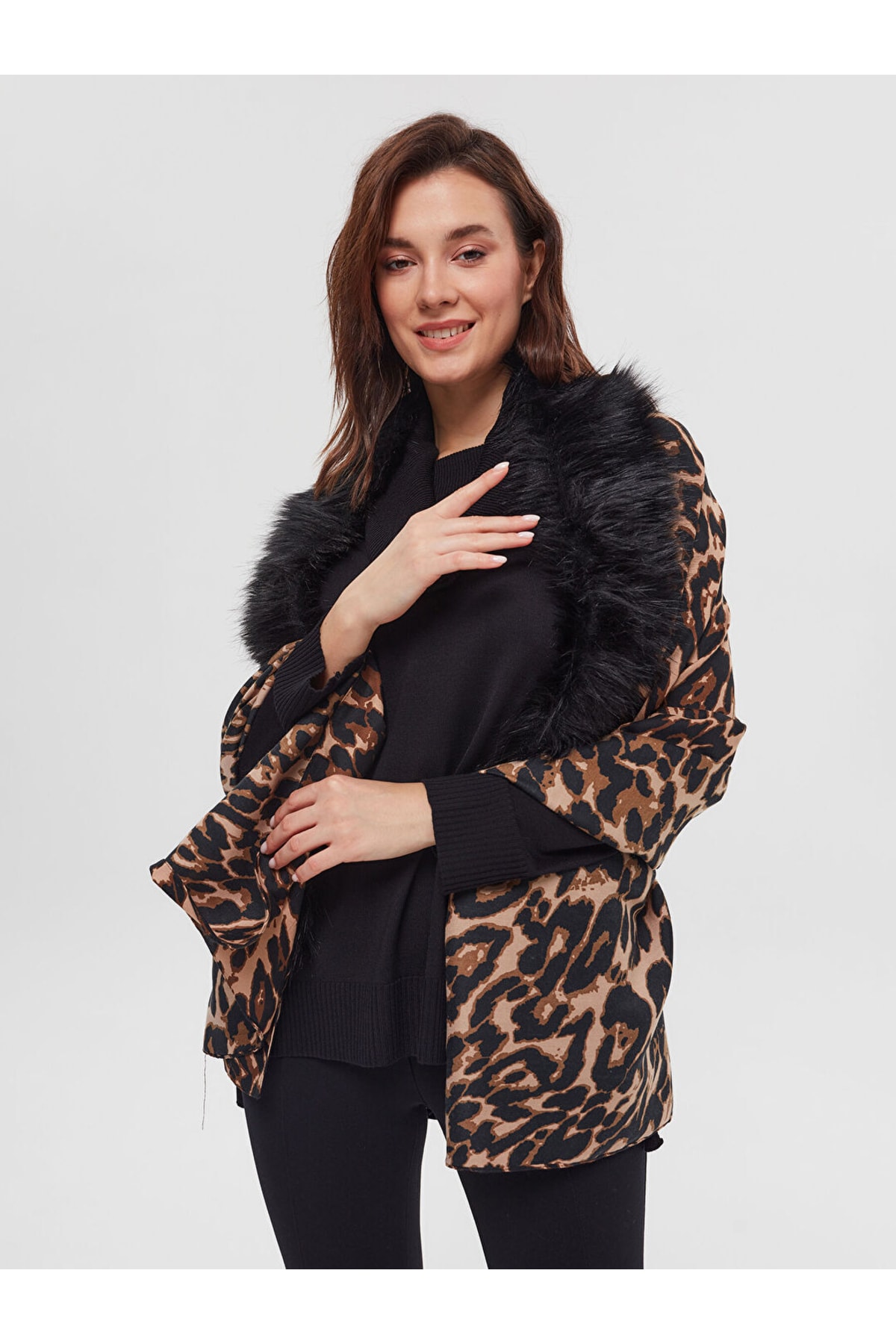Leopard Printed Poncho 65967