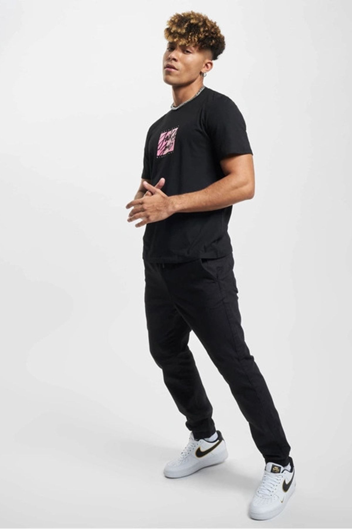 تی شرت سیاه مردانه Jack & Jones یقه خدمه 12232649 مشکی Jack & Jones