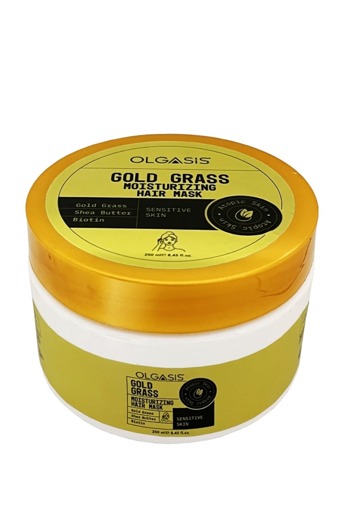 Olgasis Gold Grass Hair Mask Kepek Sedef Egzama Saç Maskesi Biotin - Ölmez Altın Otu - Shea Butter 250 Ml