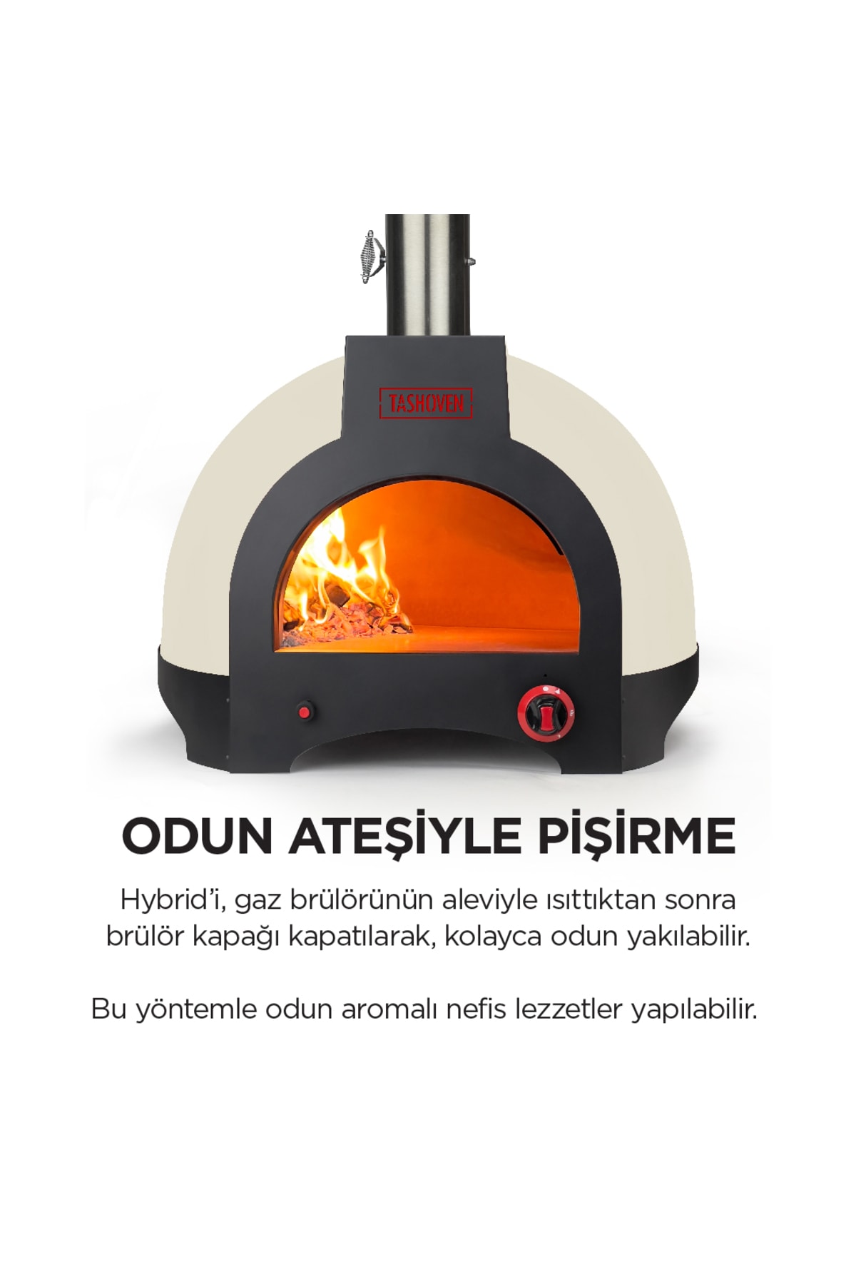 Hybrid 66 Gazlı Ve Odun Ateşli Taş Fırın - Bej - Pizza, Pide, Lahmacun, Ekmek, Güveç Taşfırını 3