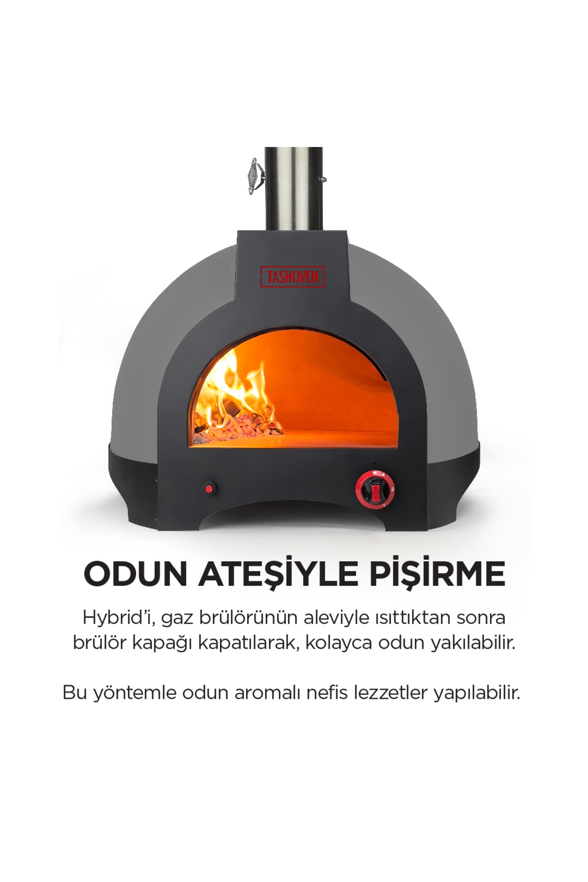 Hybrid 66 Gazlı Ve Odun Ateşli Taş Fırın - Gri - Pizza, Pide, Lahmacun, Ekmek, Güveç Taşfırını 3