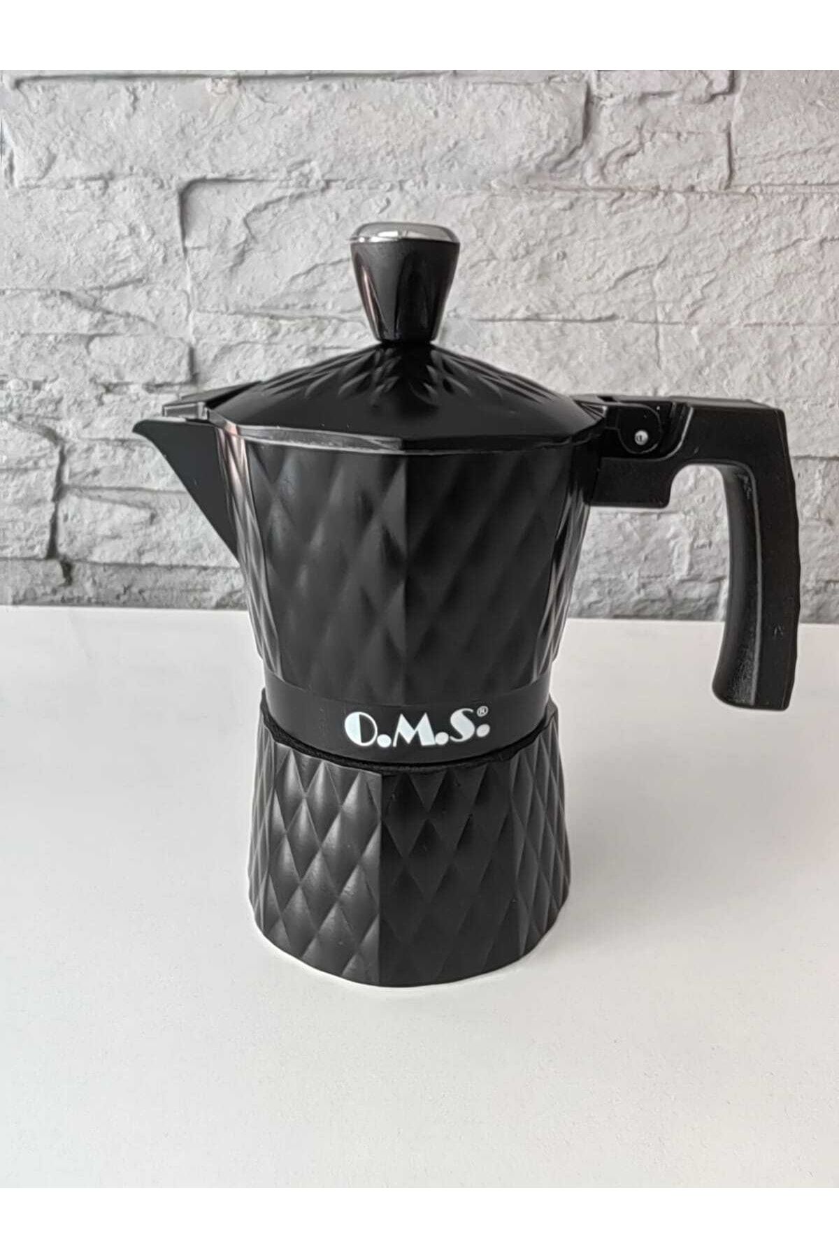 En Ucuz Mağaza Lüx Moka Pot 3 Bardak 15,3x8,5x16cm Siyah