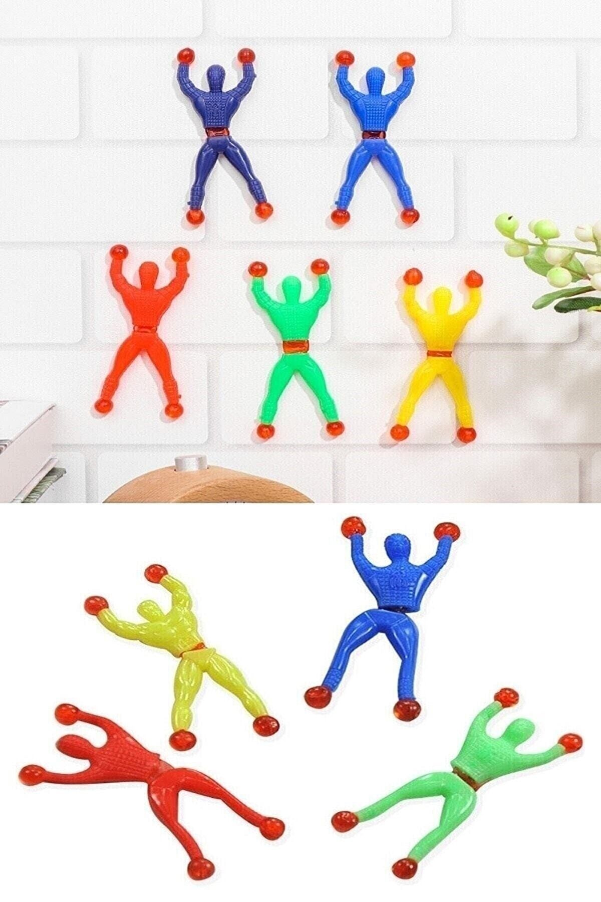 Mu is Spiderman Toy Sticking to the Glass 5 Pieces at a Time