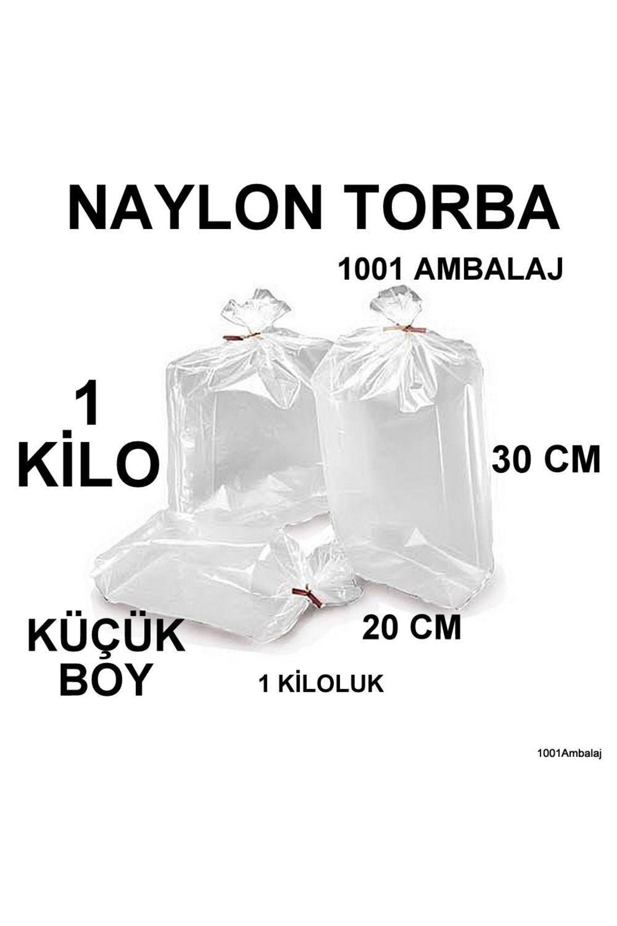 1001 Ambalaj Naylon Torba 20x30 Cm (1 KİLOLUK) Bakkaliye Torbası 1 Kilo