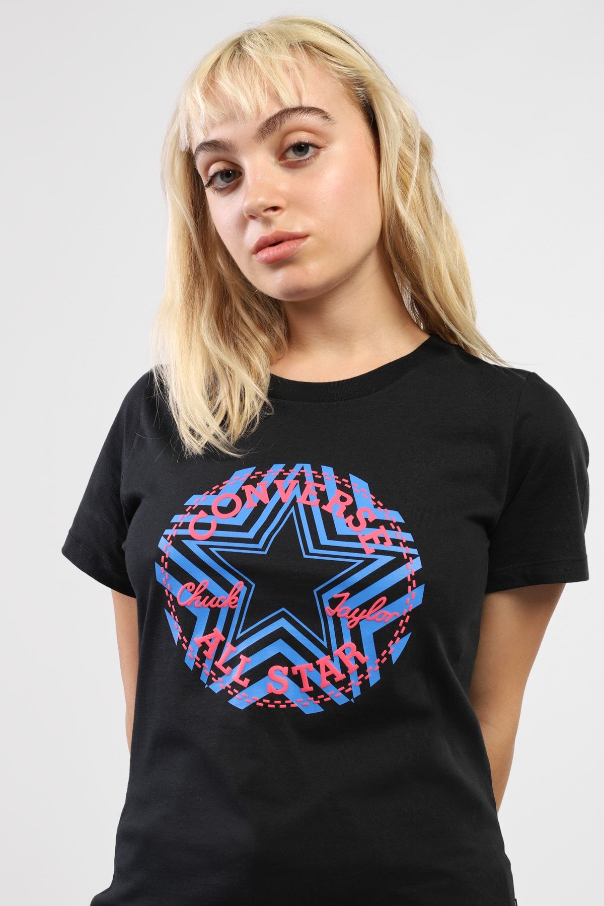 Converse T-Shirt Damen / Mädchen - SCHWARZ Trendyol