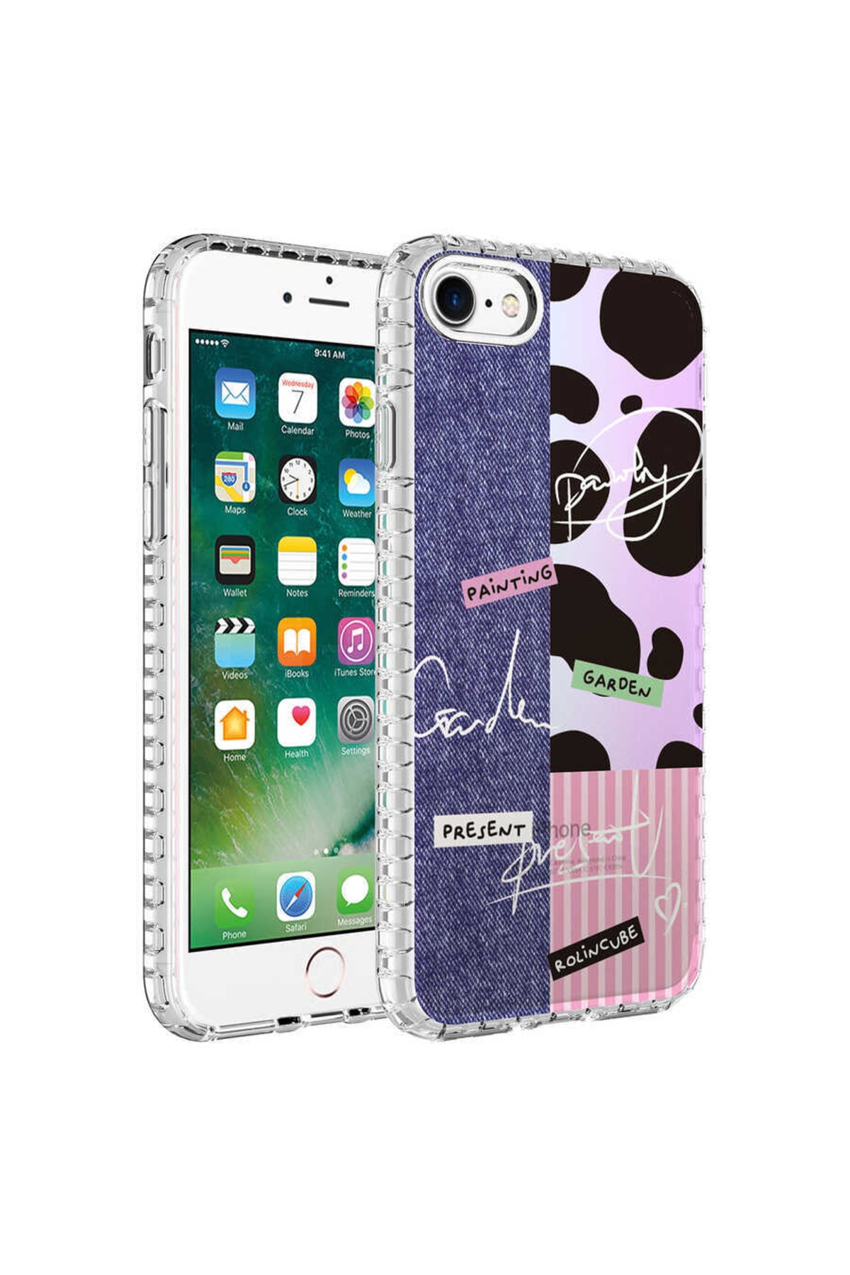 Apple Iphone Se 2022 Case Airbag Edge Colorful Patterned Silicone Elegance Cover
