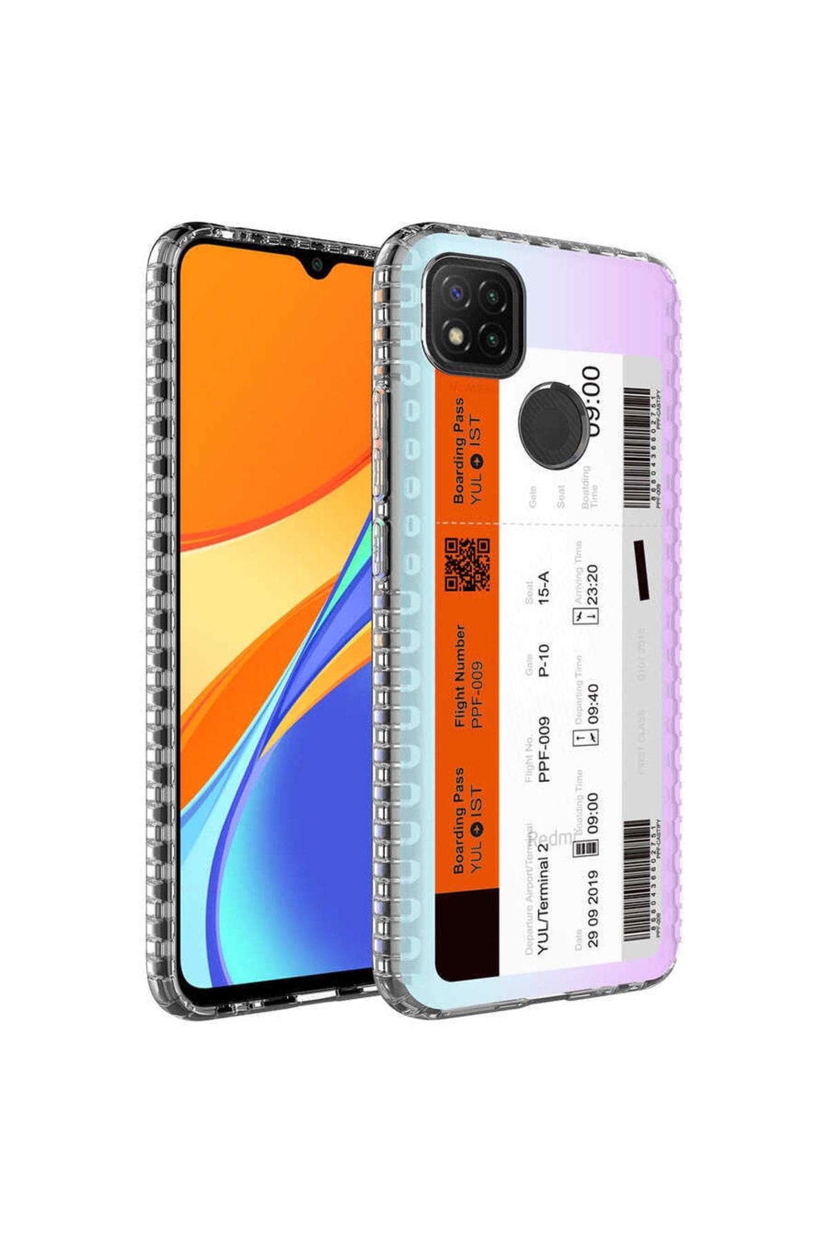 Xiaomi Redmi 9c Case Airbag Edge Colorful Patterned Silicone Elegance Cover