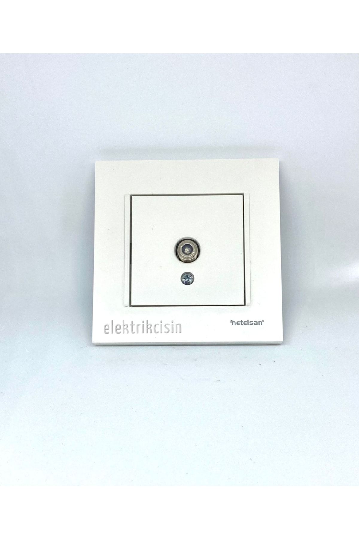 Netelsan-Byobu White Satellite Socket (WITH F CONNECTOR) (TOP) (FRAME INCLUDED) - 1 Piece 3