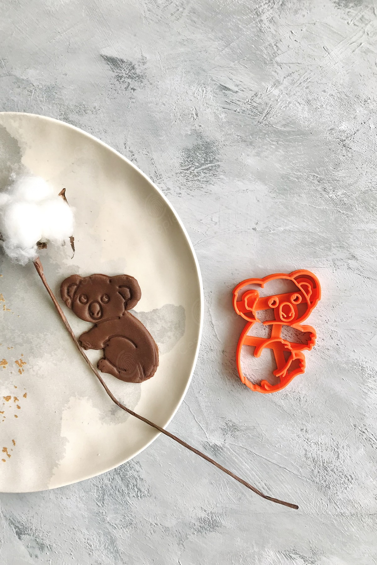 Orange Koala Dough Shaper / Cookie Mold