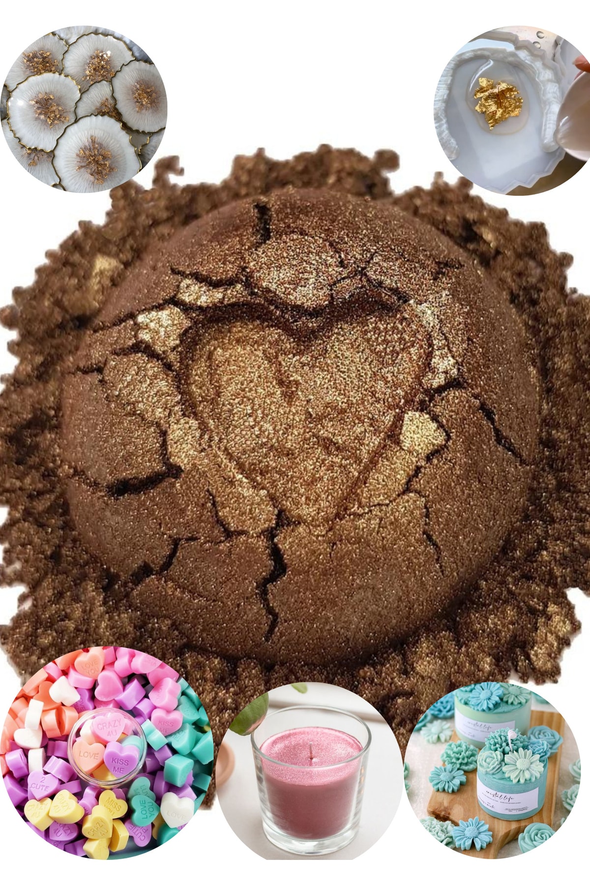 Sirius Hobi Epoksi Reçine Mica Powder Inci Sedefli Pigment 4-5 Gr Coffee