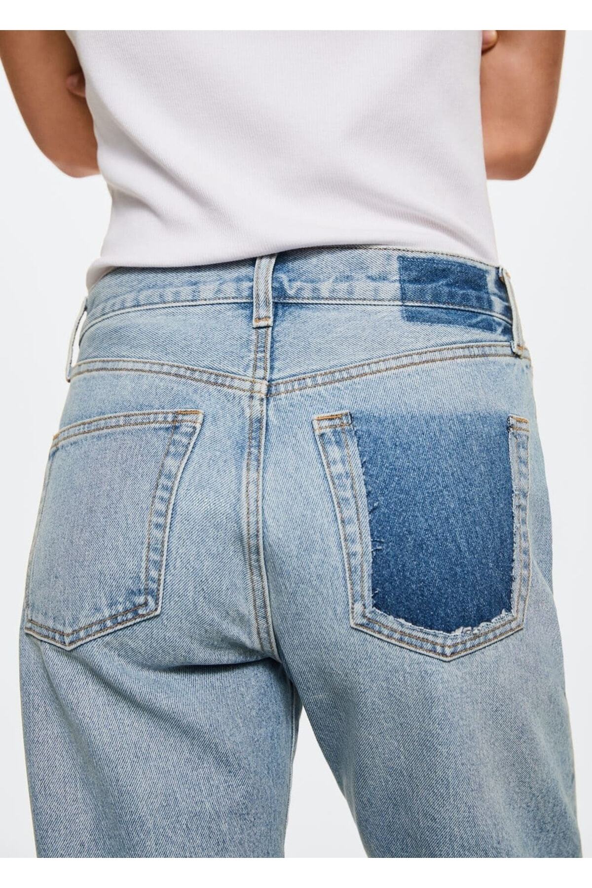 Düşük Belli Düz Kesim Jean