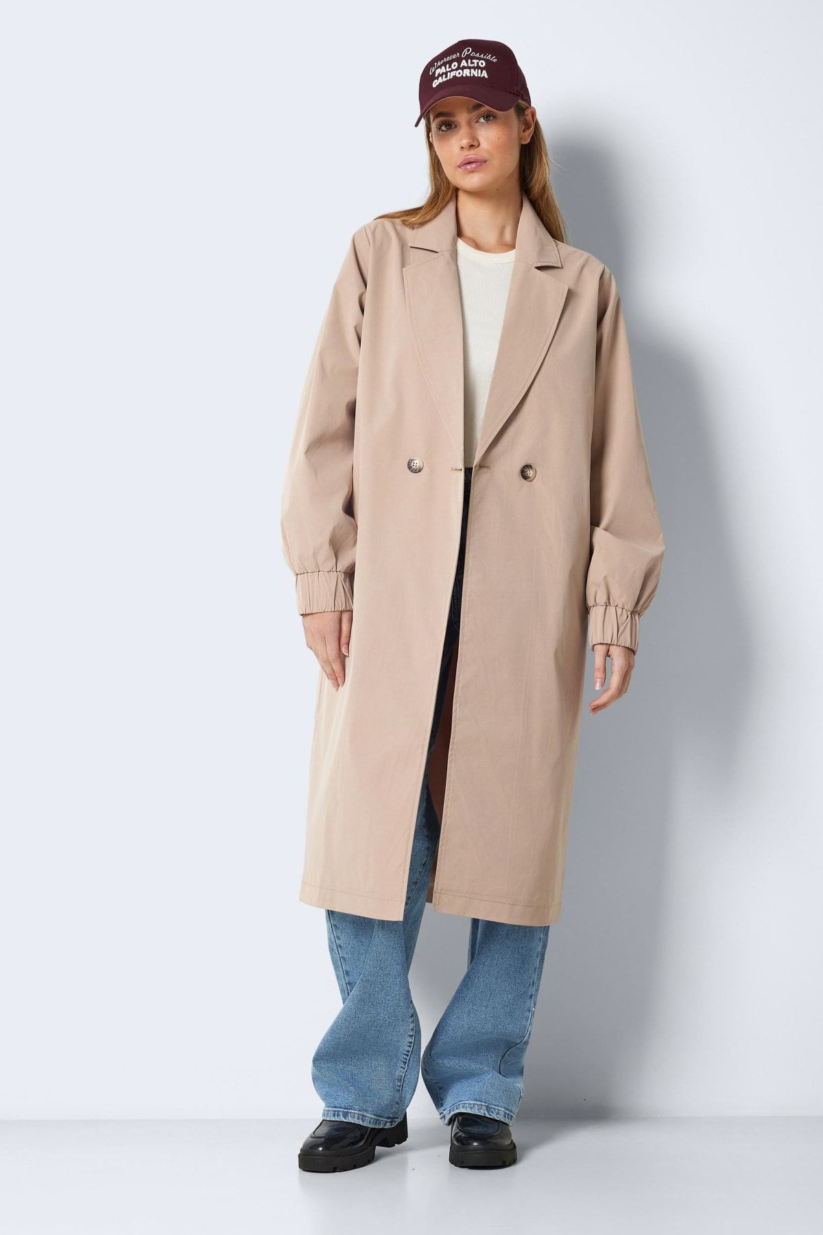 Noisy May Jacke Beige Regular Fit Fast ausverkauft