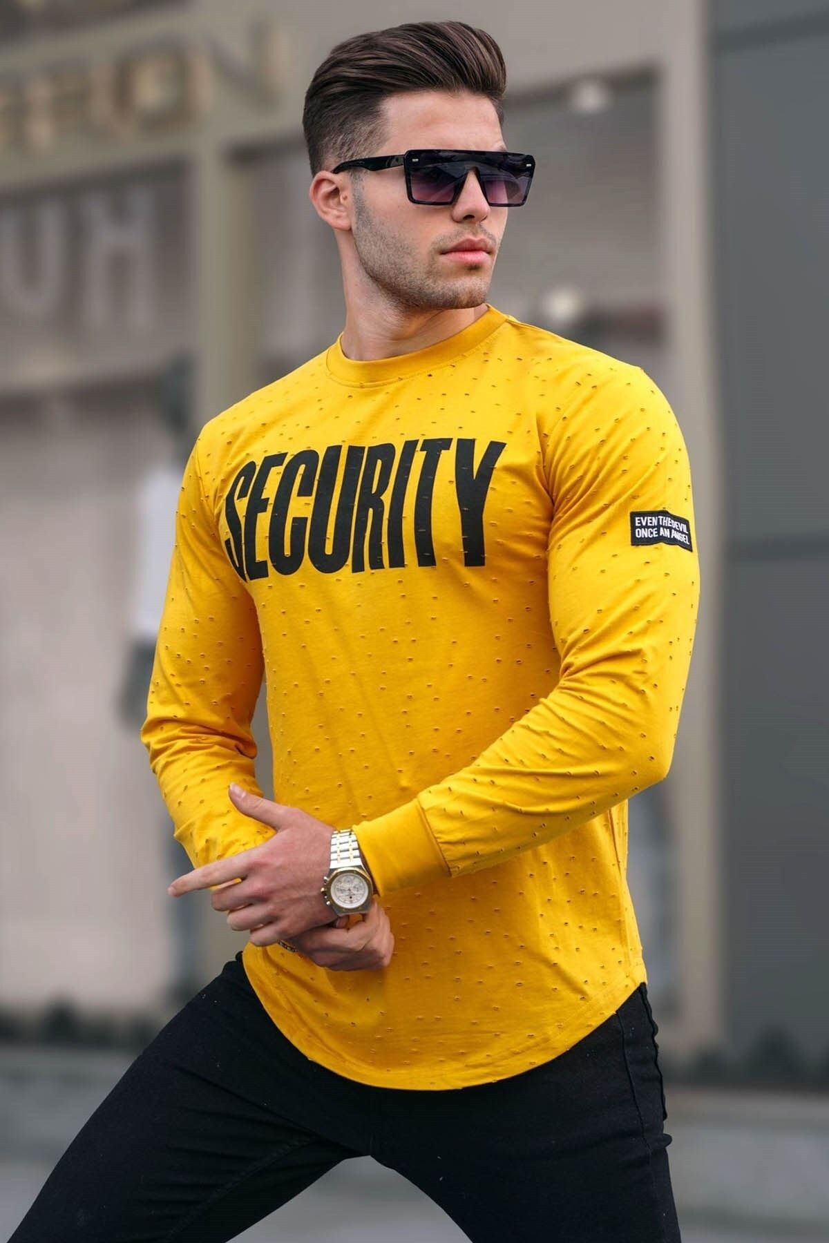 Madmext Sweatshirt Gelb Regular Fit Fast ausverkauft