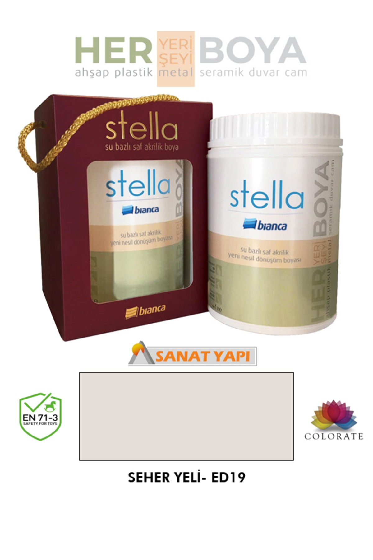 Stella Water Based Pure Acrylic Paint 1Lt