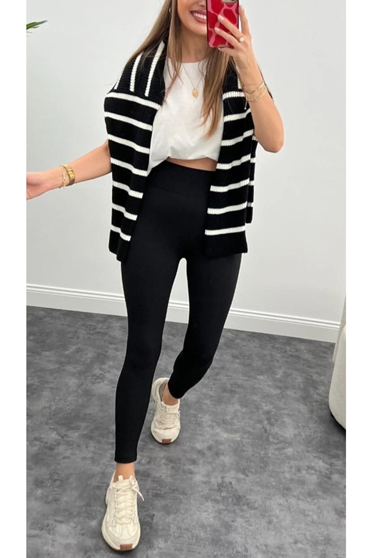 manolyabutik Ribbed Raised Tights Trendyol