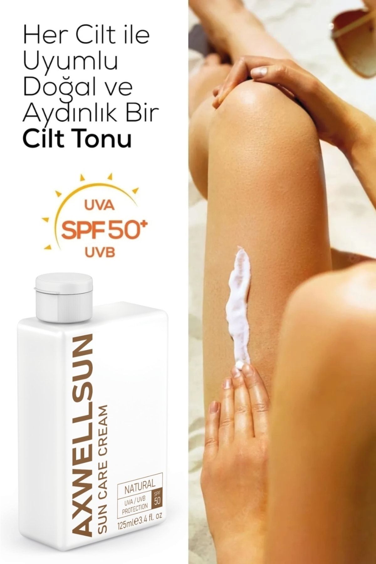 AXWELL 50 SPF+ Leke Karşıtı Nemlendirici Yüksek Koruma Güneş Kremi 125 ml NE10067