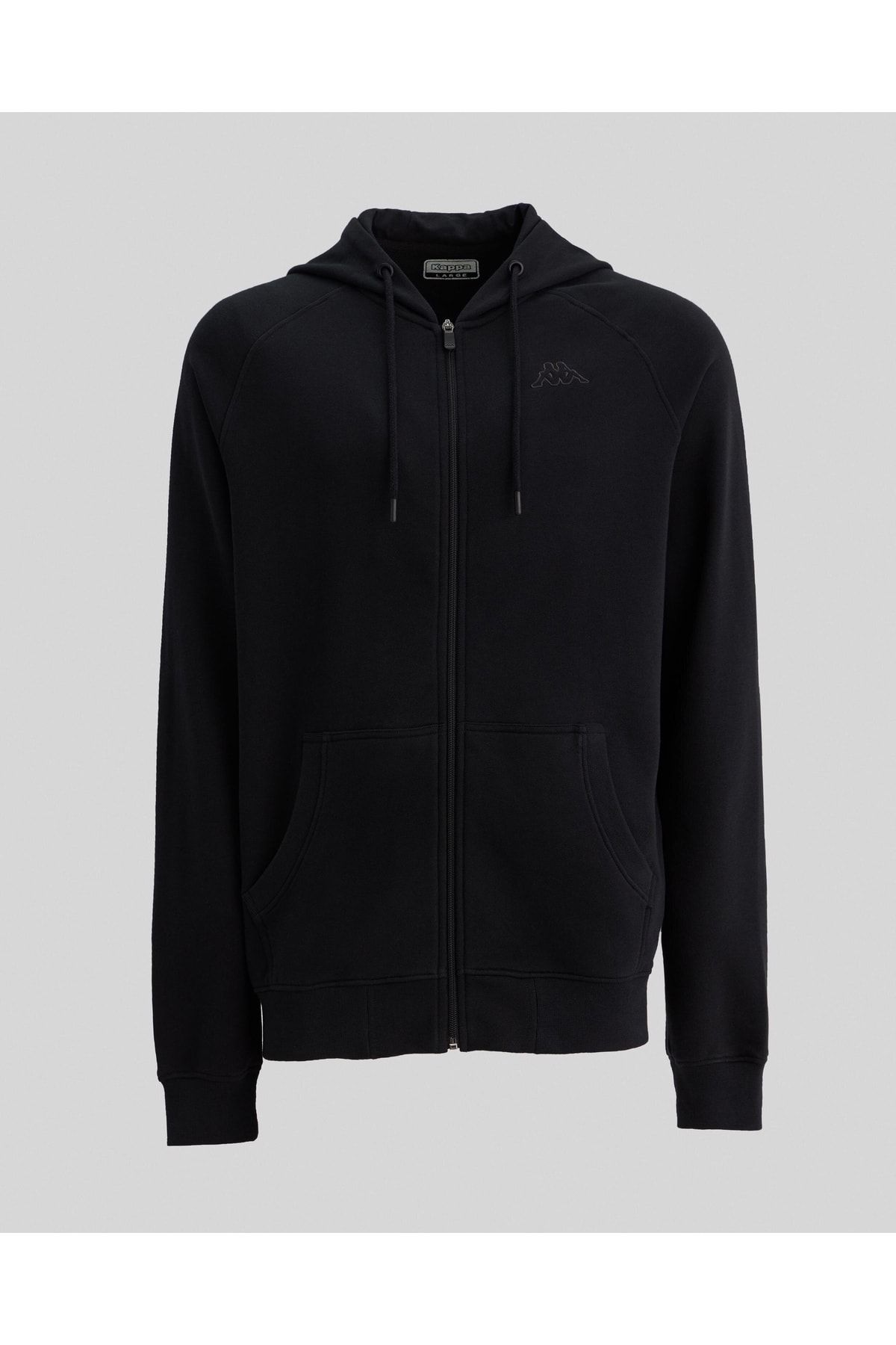 Kappa Men s Logo Jackus Slim Fit Zippered Tracksuit Top Black