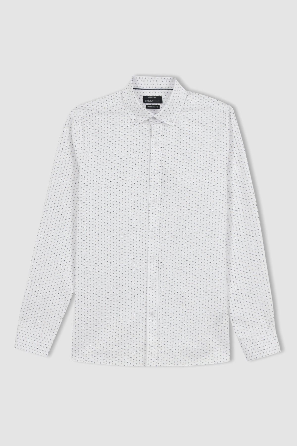 DeFacto Hemd Weiß Regular Fit