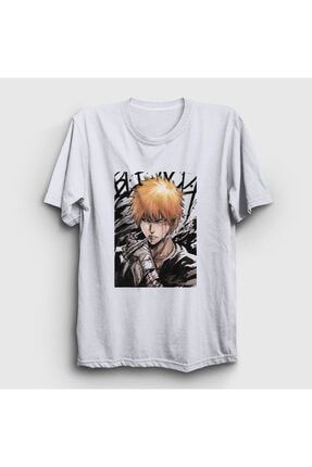 Unisex Beyaz Ichigo Anime Bleach T-shirt 127520tt