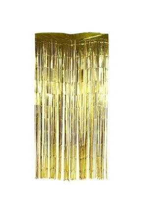 Metalize Kapı Perdesi Altın Renk 90x200cm PRD100-1