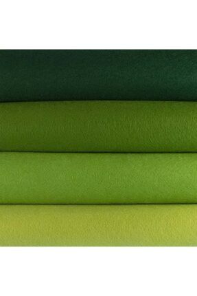 Ince Yumuşak Keçe Yeşilli Tonlar - 4 Renk - 50x50 Cm - Hobi Keçe TP1YY-5050
