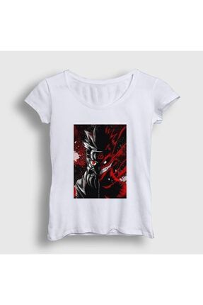 Kadın Beyaz Wild Anime Naruto T-shirt 134668tt