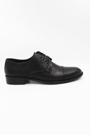 Erkek Siyah Hakiki Deri Bağcıklı Klasik Ayakkabı Marco4009siyah MARCO4009