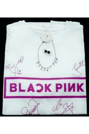 Blackpink Unisex T-shirt Blackpınk Kolye Küpe Kombin gknkmbnblck4