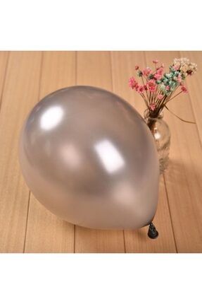 Metalik 12'inç Gümüş Balon 10 Adet 30cm TM710