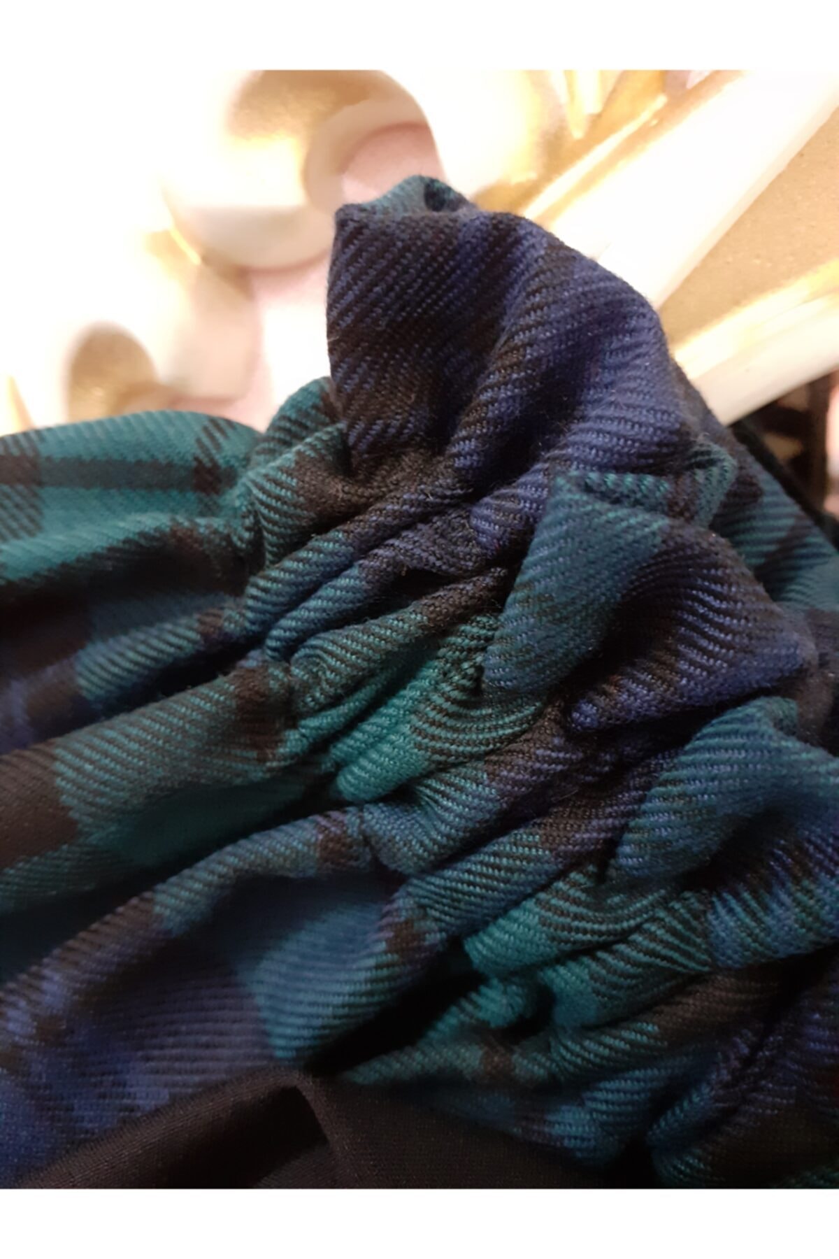 Eylülce Butik Kız Bebek Yeşil Ekoseli Etek & Şapka & Vıntage Yaka & Toka Takım fotoğrafı 7 (önizleme)