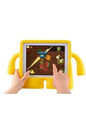 Ipad 9.7'' Air 2 5.nesil 6. Nesil Standlı Eğlenceli Çocuk Kılıfı Silikon Tablet Kılıfı Kids Case iPad-9.7-iBUY