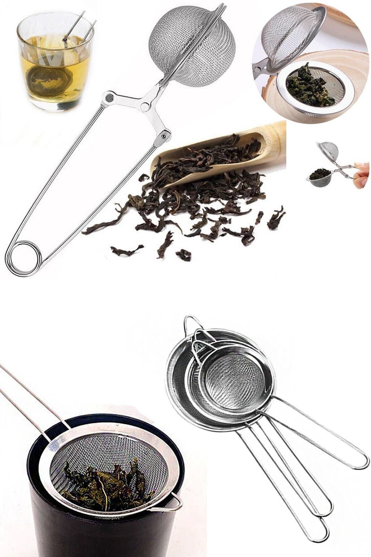 Stainless Steel Tong Tea Strainer & Steel Stainless 3 Size Tea Strainer