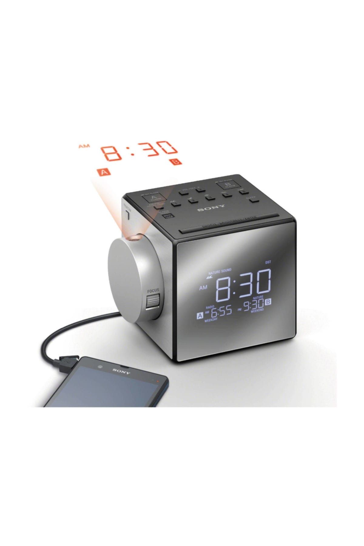 sony icf c1pj projeksiyonlu alarm