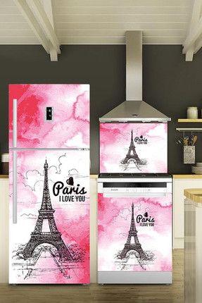 Paris Buzdolabı, Bulaşık Makinesi ve Ocak Arkası Set Yapışkanlı Folyo 0034 UCSET00034