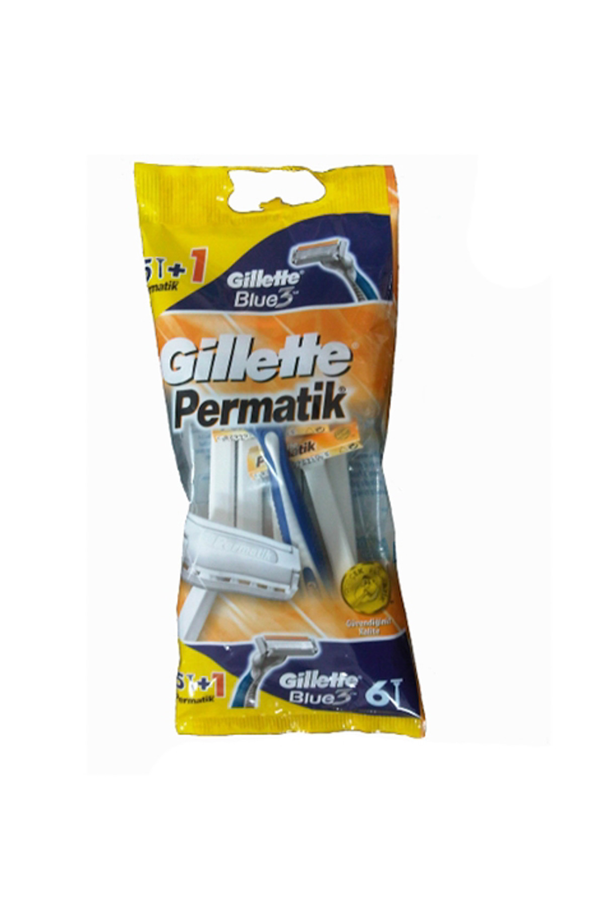 Gillette Permatik 5 Li + 1 Adet Blue 3 Kullan At Tıraş Bıçağı