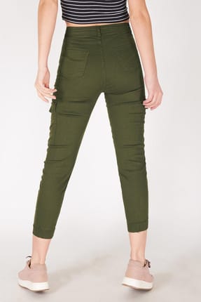 Addax Kadin Haki Kargo Pantolon Adx 0000016651 Fiyati Yorumlari Trendyol