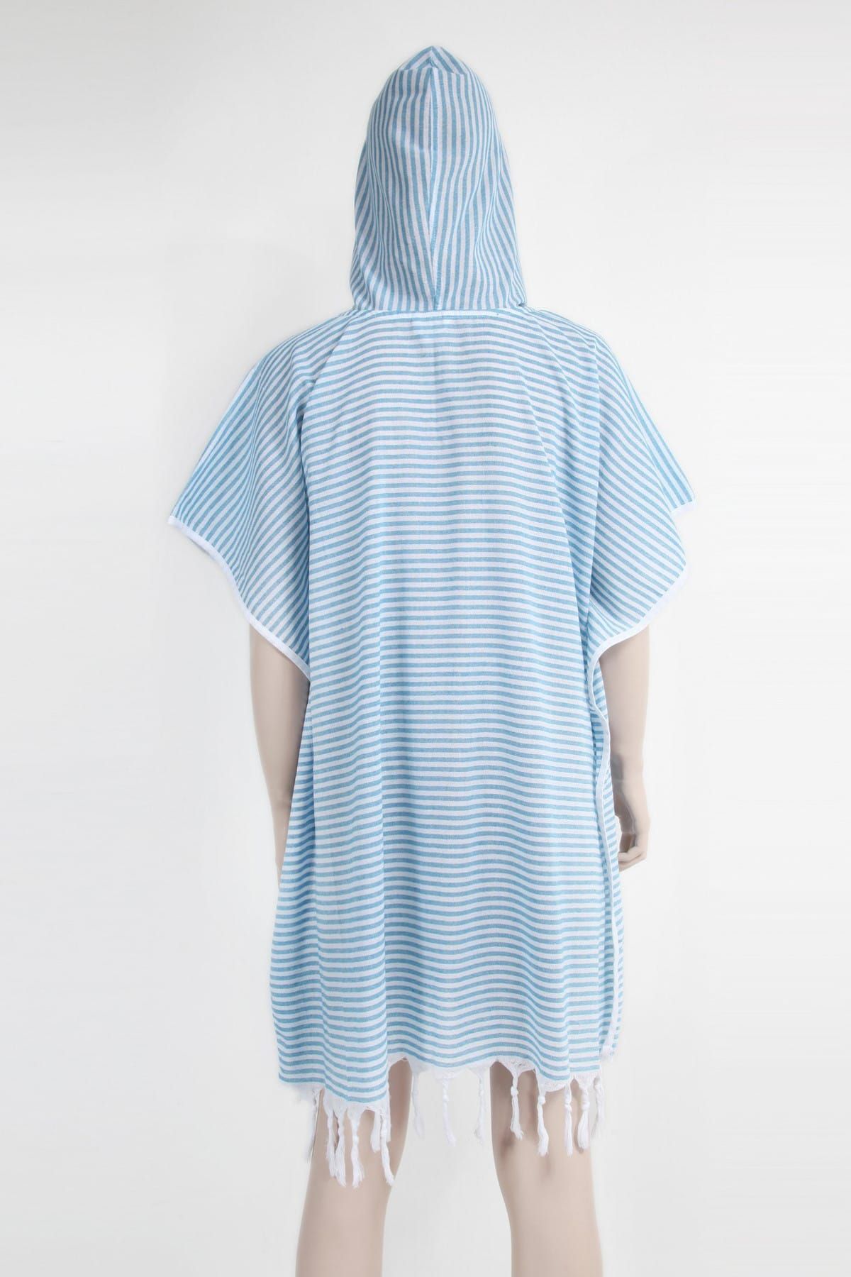 Bedinn-Φόρεμα Peshtamal Hoodie λεπτή γραμμή Τυρκουάζ 3