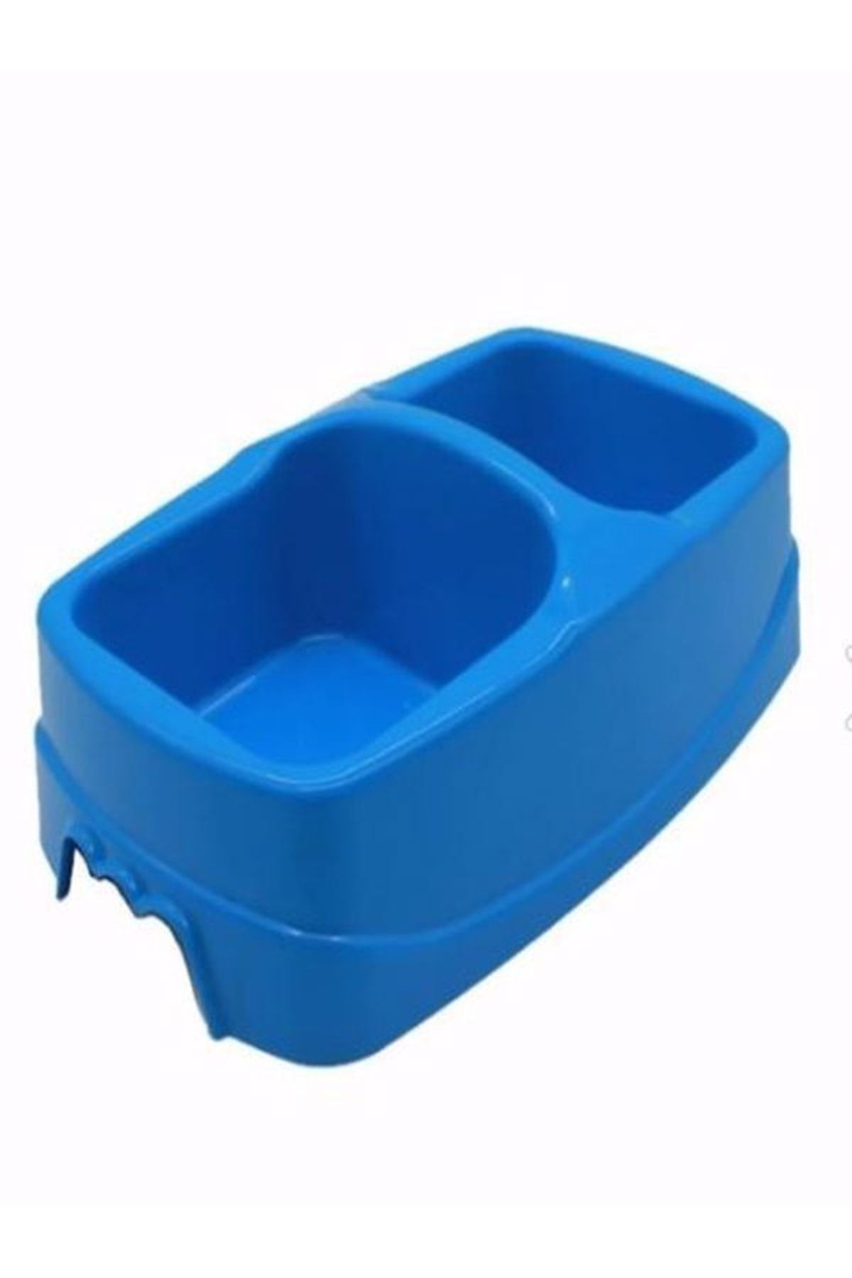 TUĞRA PET MARKET-Small Size Double Plastic Container - Pet Cat and Dog Food Water Container 1pc 2